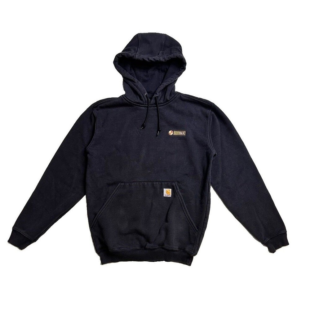 Carhartt Mens Black 500 Yale Embroidered Pullover Hoodie Size Small